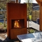 Thiết kế hiện đại Pinacate Corten Thép ngoài trời Lò sưởi đốt gỗ